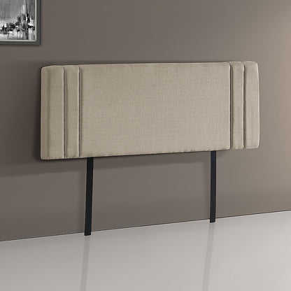 Exquisite Linen Fabric Queen Bed Deluxe Headboard - Beige