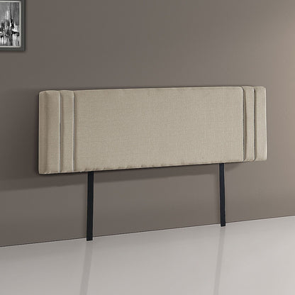 Sumptuous Linen Fabric King Bed Deluxe Headboard - Beige