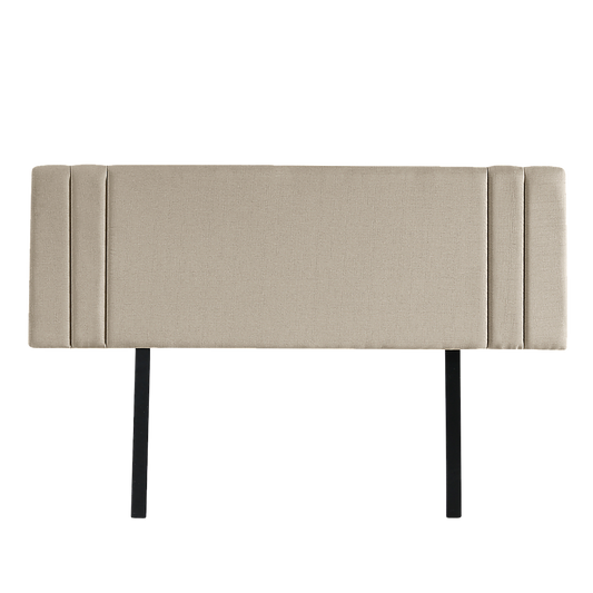 Sumptuous Linen Fabric King Bed Deluxe Headboard - Beige
