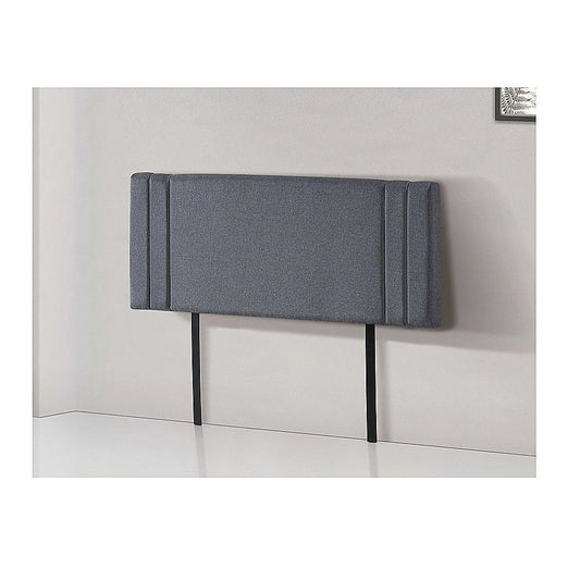 Tranquil Linen Fabric Double Bed Deluxe Headboard - Grey