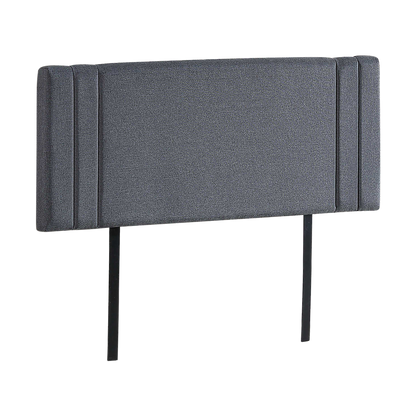 Tranquil Linen Fabric Double Bed Deluxe Headboard - Grey
