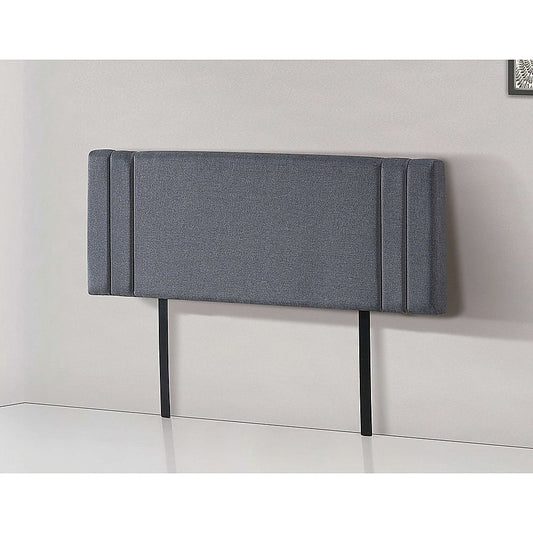 Modern Linen Fabric Queen Bed Deluxe Headboard - Grey