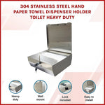 304 Stainless Steel Hand Paper Towel Dispenser Holder Toilet Heavy Duty