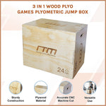 3 IN 1 Wood Plyo Games Plyometric Jump Box
