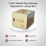 3 IN 1 Wood Plyo Games Plyometric Jump Box