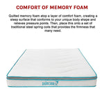 Queen 20Cm Memory Foam And Innerspring Hybrid Mattress