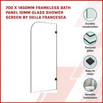 700 X 1450Mm Frameless Bath Panel Glass Shower Screen