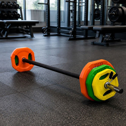 20kg Standard Rubber Coated Barbell Weight Bar for Home Gym