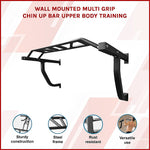 Wall Mounted Multi Grip Chin Up Bar Upper Body Training