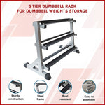 3-Tier Dumbbell Rack - Weight Storage