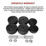 30Kg Dumbbell Adjustable Weight Set