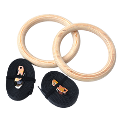 Wooden Gymnastic Rings Olympic Gym Strength Training