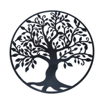 Black Tree Of Life Wall Art Hanging Metal Iron Sculpture Garden 99Cm