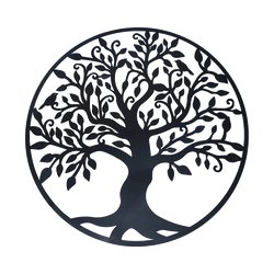 Black Tree Of Life Wall Art Hanging Metal Iron Sculpture Garden 99Cm