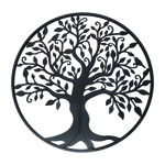 Black Tree Of Life Wall Art Hanging Metal Iron Sculpture Garden 99Cm
