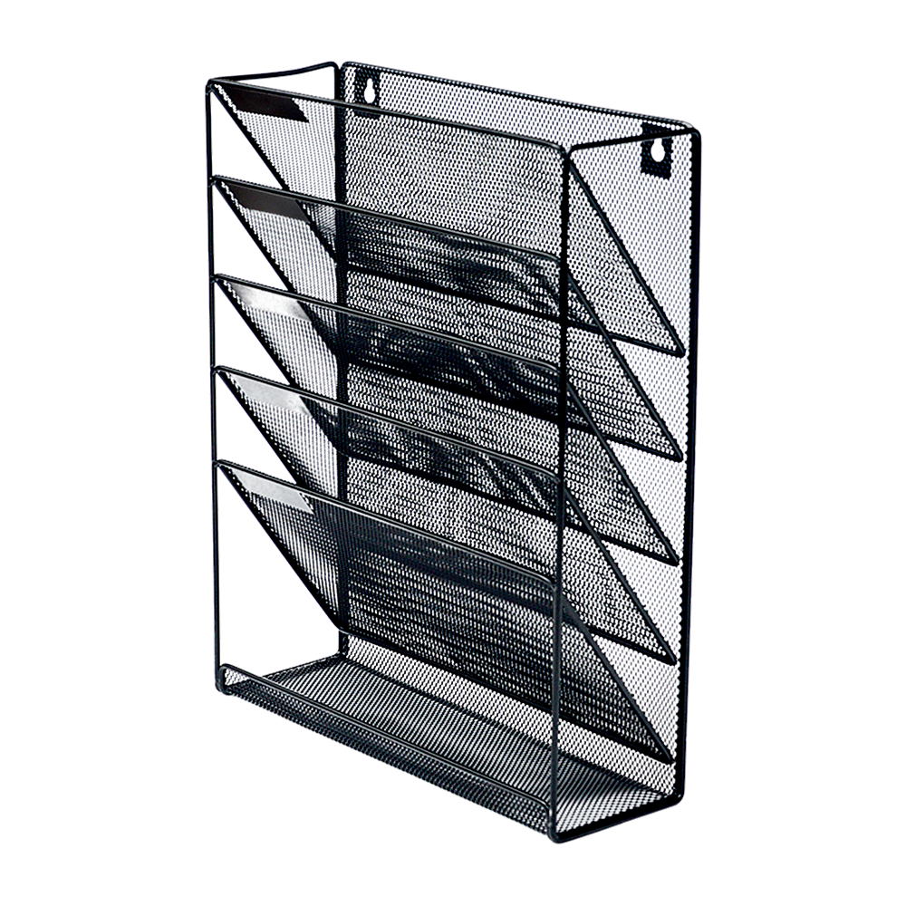 Wall Mount 6 Pocket Hanging File Sorter Organizer Folder Holder