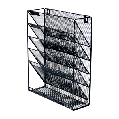 Wall Mount 6 Pocket Hanging File Sorter Organizer Folder Holder