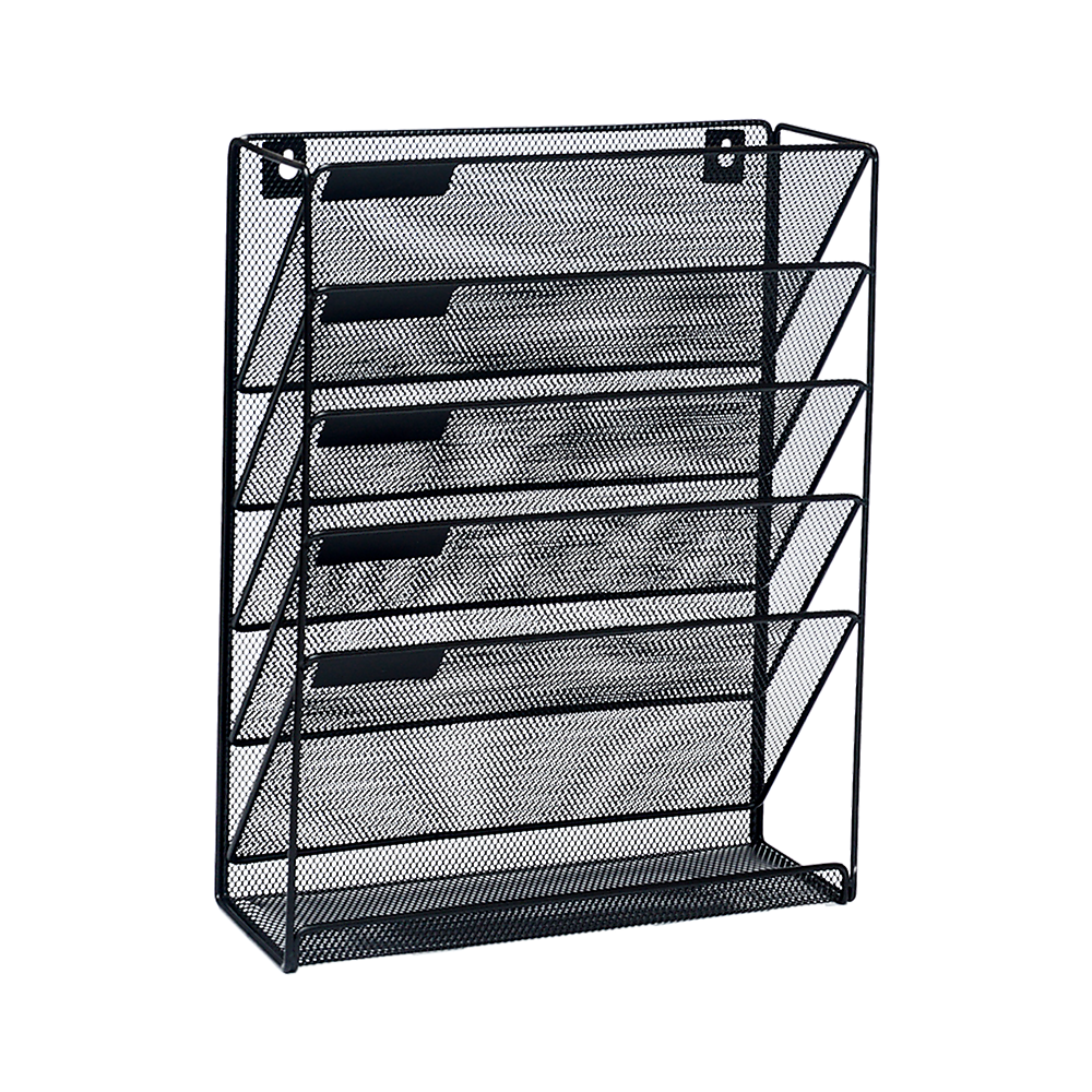 Wall Mount 6 Pocket Hanging File Sorter Organizer Folder Holder