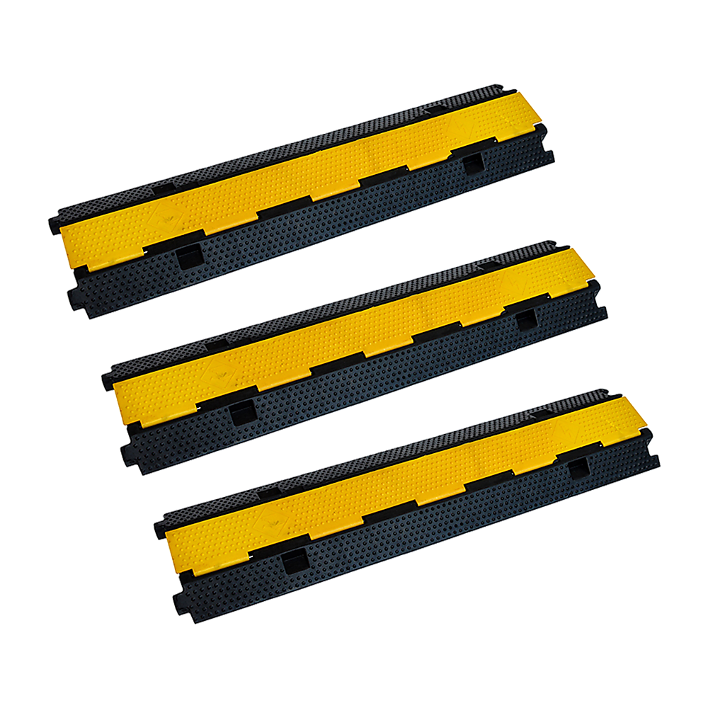 3Pcs 2-Cable Rubber Electrical Wire Cover Heavy Duty Protector