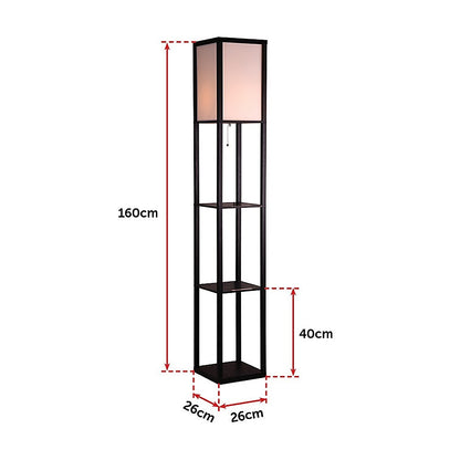 Shelf Floor Lamp - Shade Diffused Light Source With Shelves