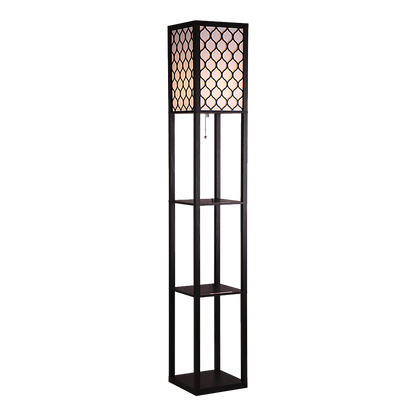Shelf Floor Lamp Shade Light Source With Open-Box Shelves