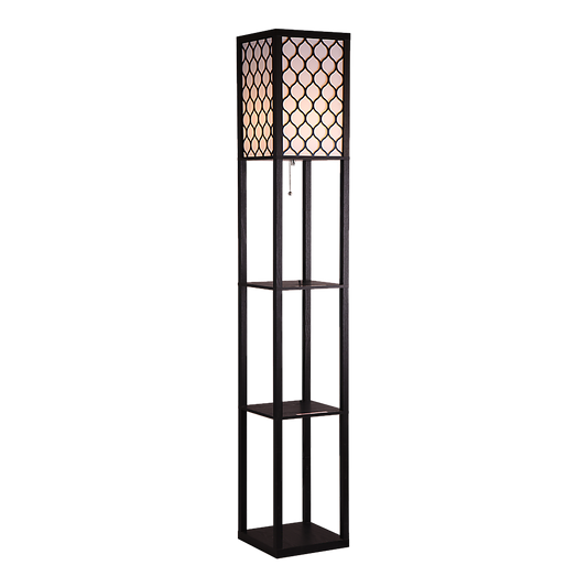 Shelf Floor Lamp Shade Light Source With Open-Box Shelves