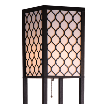 Shelf Floor Lamp Shade Light Source With Open-Box Shelves