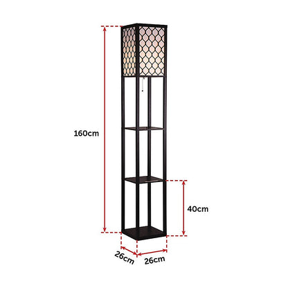 Shelf Floor Lamp Shade Light Source With Open-Box Shelves