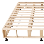 Queen Ensemble Bed Base Platinum Light Grey Linen Fabric Fabric