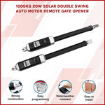 1000Kg 20W Solar Double Swing Auto Motor Remote Gate Opener