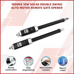 1000KG 10W Solar Double Swing Auto Motor Remote Gate Opener