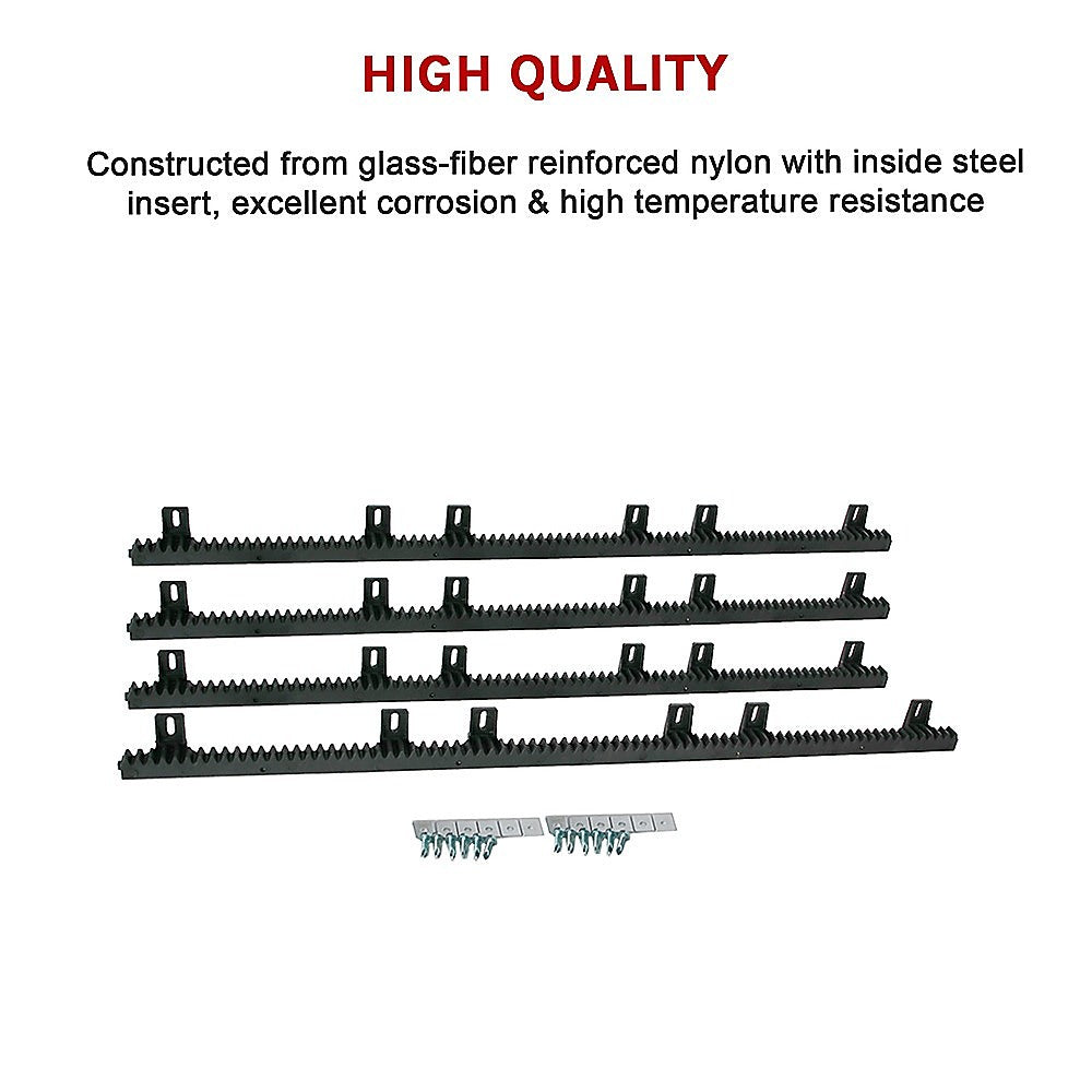 Sliding Gate Hardware Accessories Kit - 4M Gear Rack Track