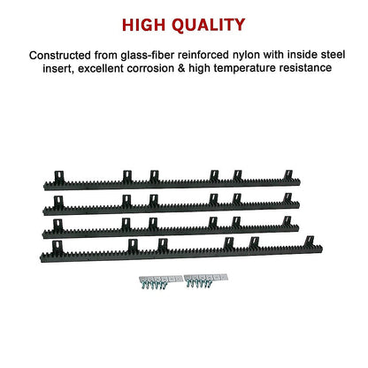 Sliding Gate Hardware Accessories Kit - 4M Gear Rack Track
