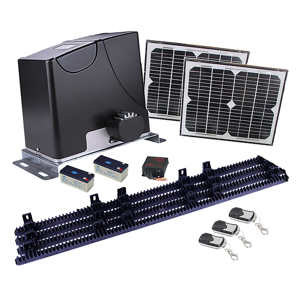 Automatic Sliding Gate Opener – 1000KG Slide Gate Opener with 20w Solar Kit