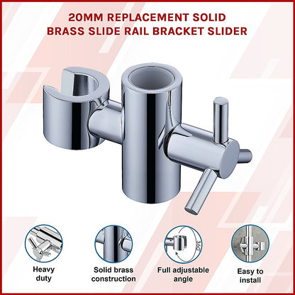 20Mm Replacement Solid Brass Slide Rail Bracket Slider