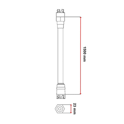 Replacement Heavy Duty 1500Mm Shower Bath Hose