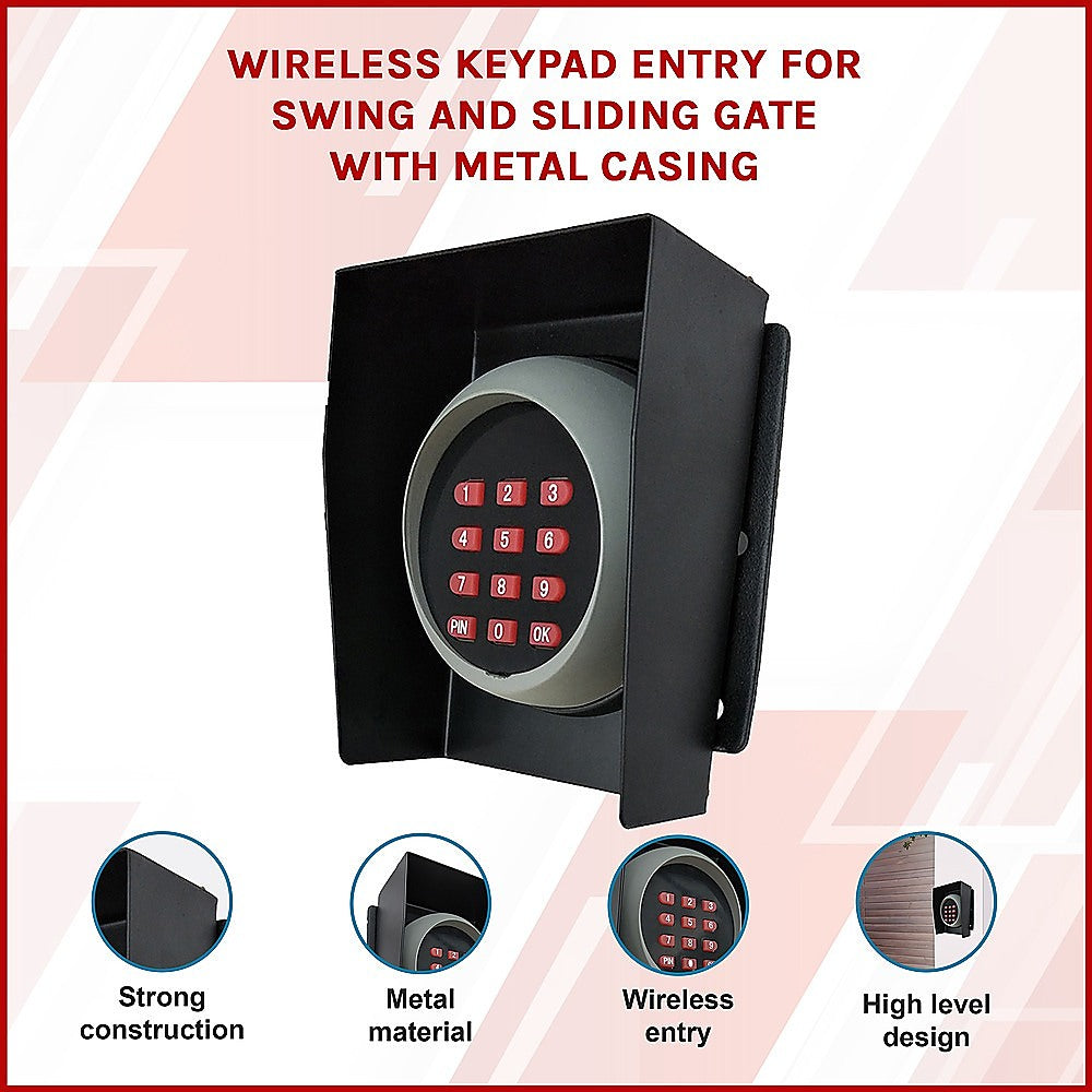 Wireless Keypad Entry For Swing And Sliding Gate With Metal Casing