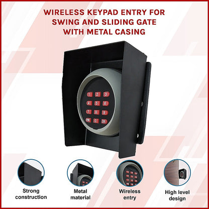 Wireless Keypad Entry For Swing And Sliding Gate With Metal Casing