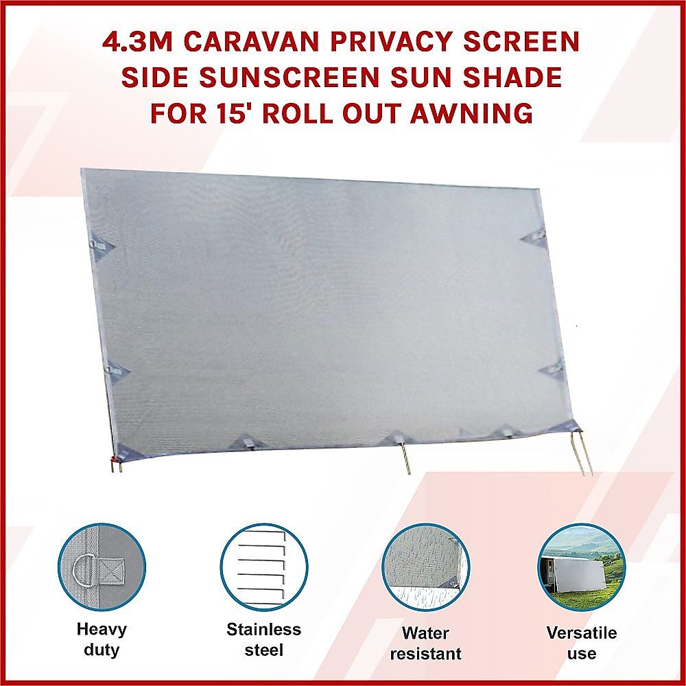 4.3M Caravan Privacy Screen Side Sunshade