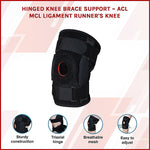 Hinged Knee Brace Support for ACL/MCL Ligament