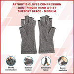 Medium Arthritis Compression Gloves Wrist Support Brace