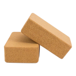 2x Cork Yoga Blocks Organic Exercise Bricks