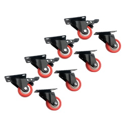 Set Of 8 Polyurethane Swivel Castor Wheels