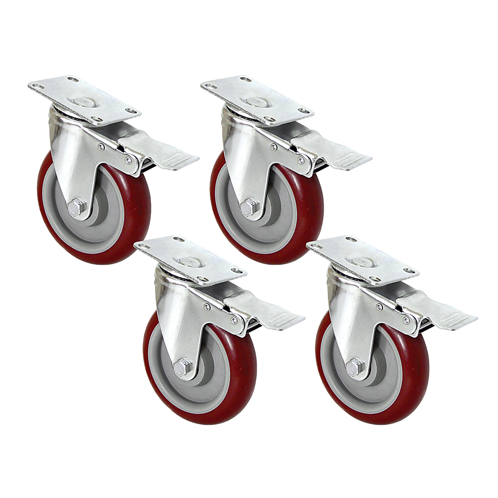 Heavy Duty 5" Swivel Castor Wheels (Set Of 4)