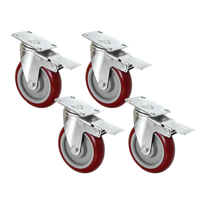 Heavy Duty 5" Swivel Castor Wheels (Set Of 4)