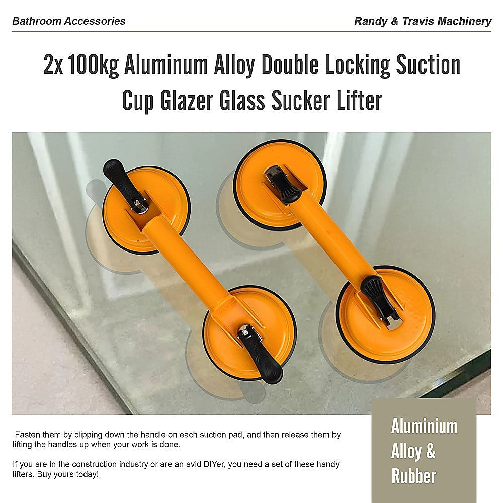 Aluminum Double Locking Suction Cup Lifter (100Kg)