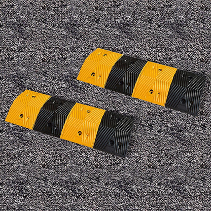 Pair Of 1M Long Rubber Speed Bumps (60T Load)