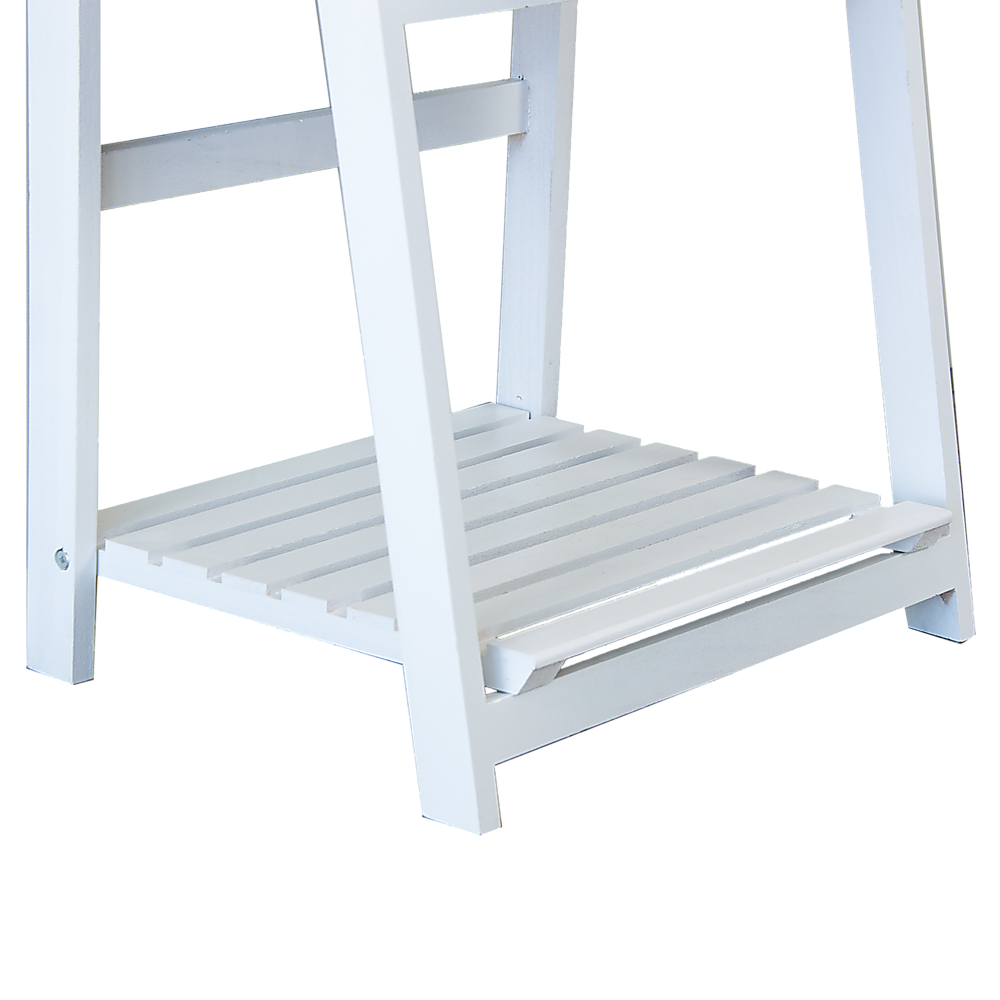 5 Tier Wooden Ladder Shelf Stand Storage Book Shelves Shelving