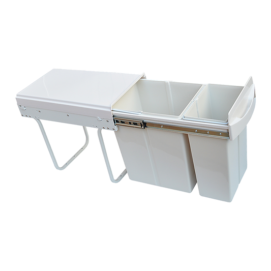 Kitchen Dual Slide Bin 10L+20L Garbage Rubbish Waste