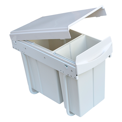 Kitchen Dual Slide Bin 10L+20L Garbage Rubbish Waste